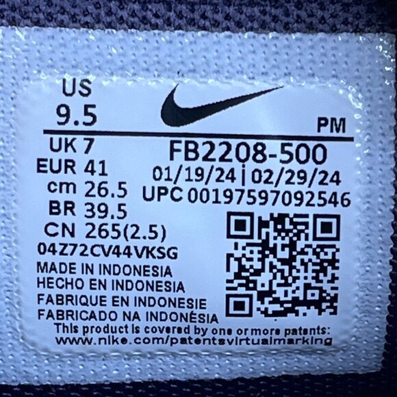 Nike Women’s Purple Mesh & Coral Logo Revolution 7 Running Shoes Size 9.5 - Picture 7 of 8